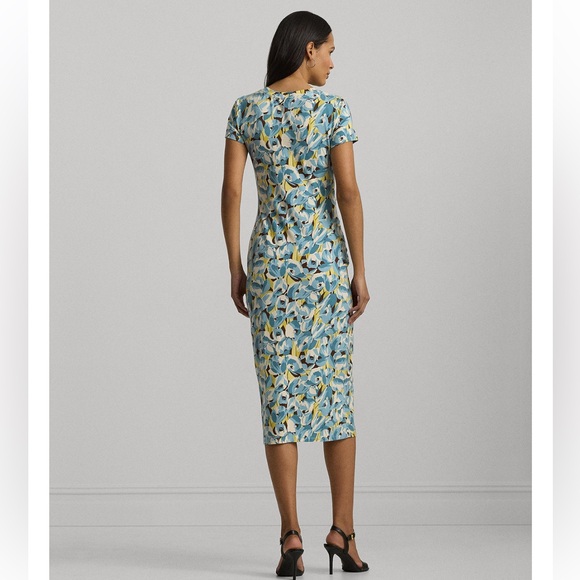 NWT Lauren Ralph Lauren Floral Jersey Twist-Front Midi, Size S - Picture 5 of 5